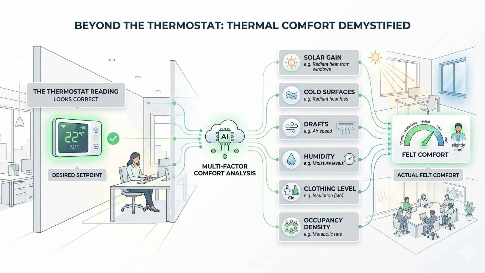 What Is Thermal Comfort in Buildings? And Why It Is More Than Just Temperature 3 building office comfort sensgreen