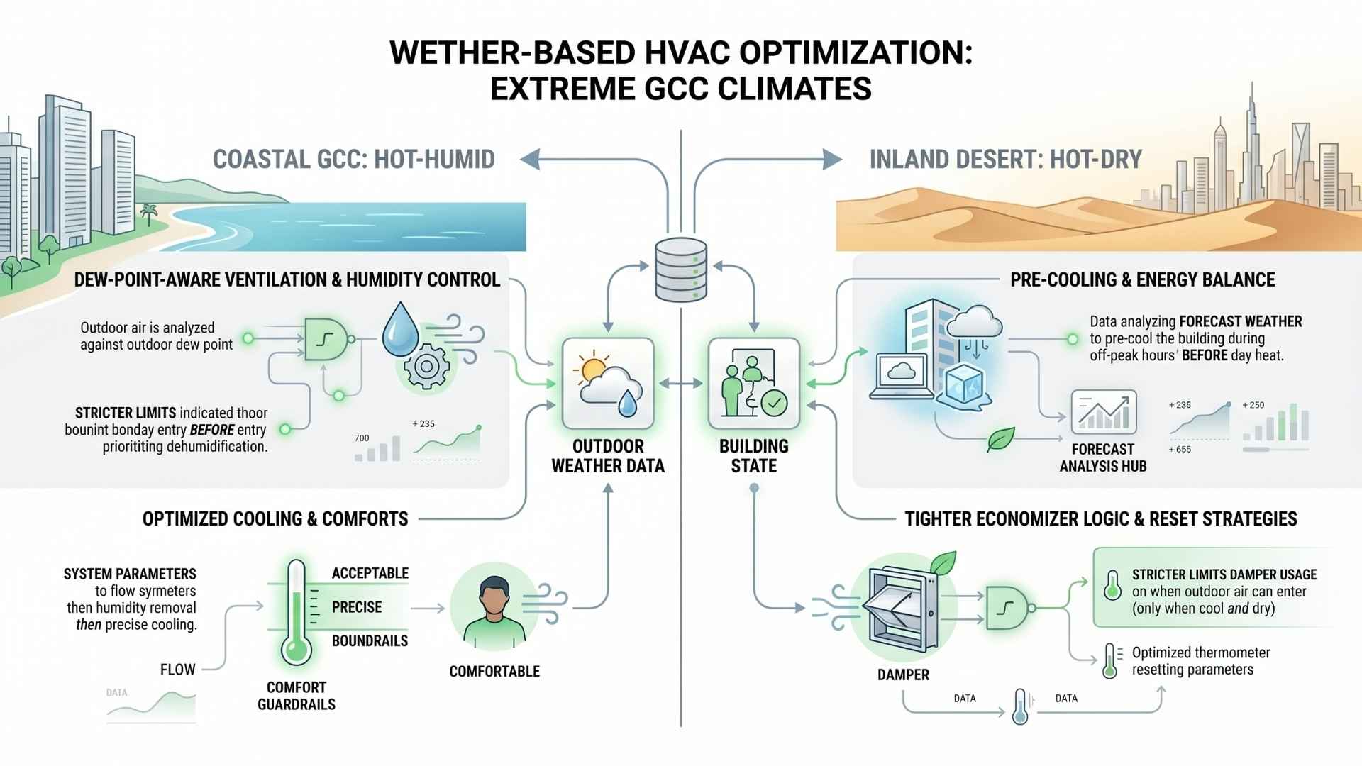 What Is Weather-Based HVAC Optimization? How Buildings Respond to Real Outdoor Conditions 4 gcc climates hvac